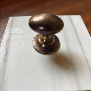 Large Oval Cabinet Knobs in Antiqued Brass